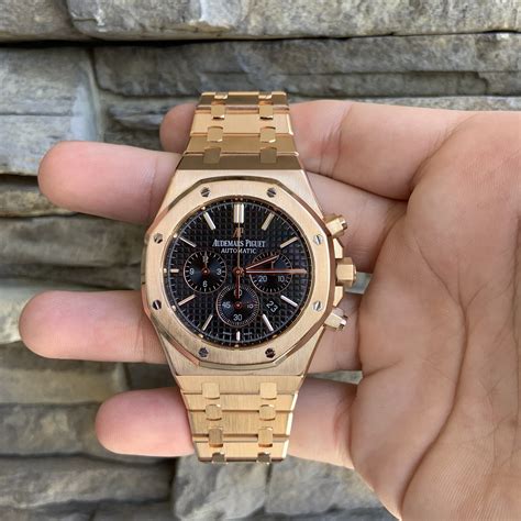 audemars piguet royal oak chrono rose gold|ap royal oak gold price.